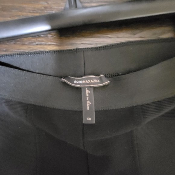 BCBG MaxAzria Kramer Black Contrast Legging size XS Moto Style - Picture 6 of 9